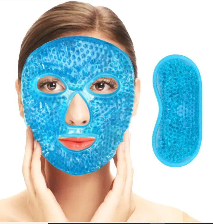 GlowTherm Gel Bead Face Mask – Hot & Cold Therapy for Total Facial Relief